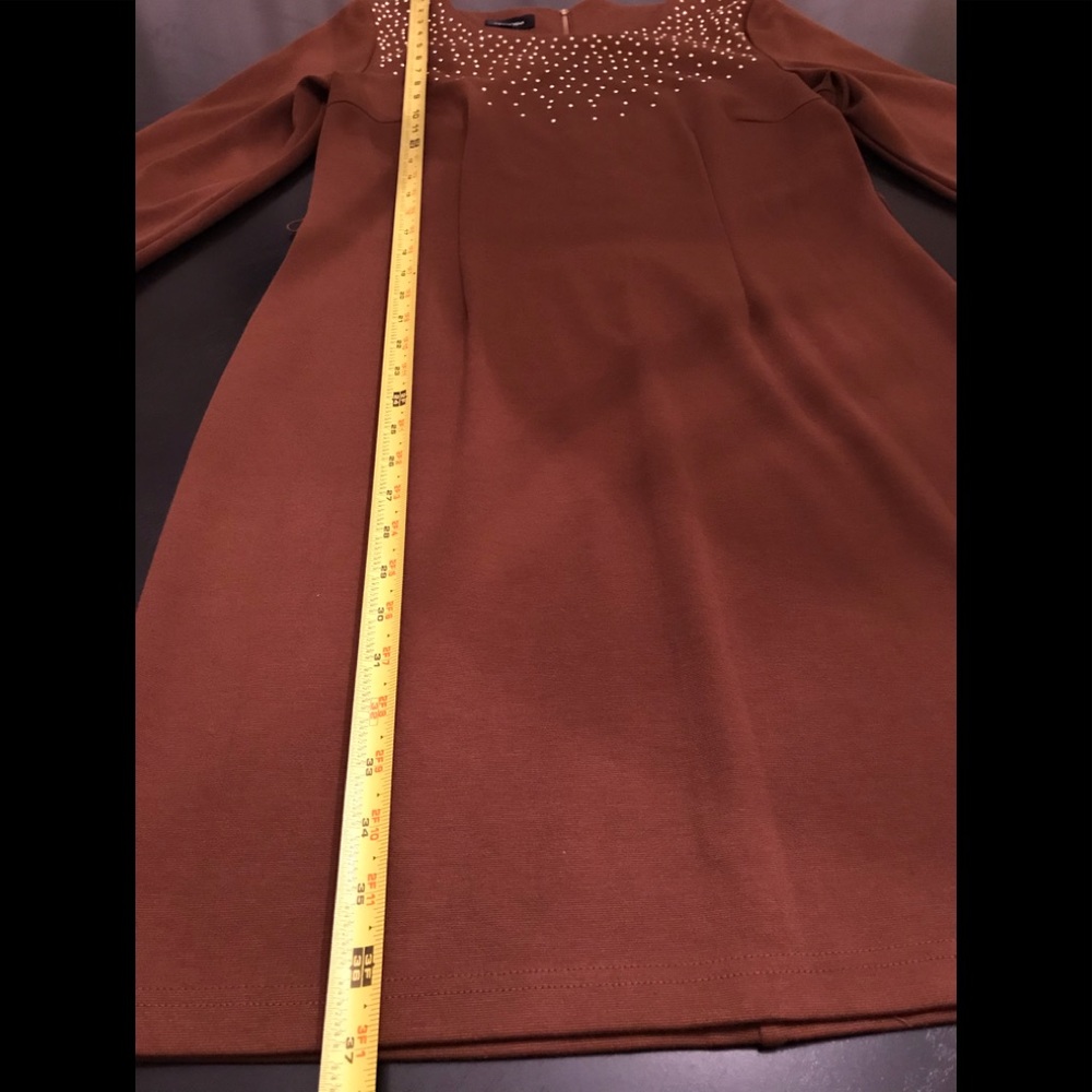 Elegant Golden Brown Dress - Picture 7 of 8